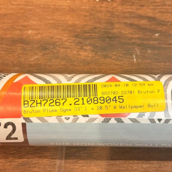 NEW A Street Prints Mirabelle Coral Red & Grey Geometric Wave Wallpaper FD22702 - Picture 7 of 9